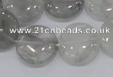 CCQ120 15.5 inches 20mm coin cloudy quartz beads wholesale