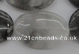 CCQ245 15.5 inches 25*35mm oval cloudy quartz beads wholesale