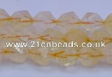 CCR311 15.5 inches 6mm faceted nuggets citrine gemstone beads