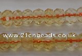 CCR51 15.5 inches 4*6mm faceted rondelle natural citrine beads