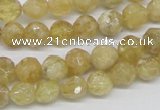 CCR83 15.5 inches 8mm faceted round citrine gemstone beads wholesale