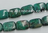 CCS230 15.5 inches 10*14mm rectangle natural Chinese chrysocolla beads
