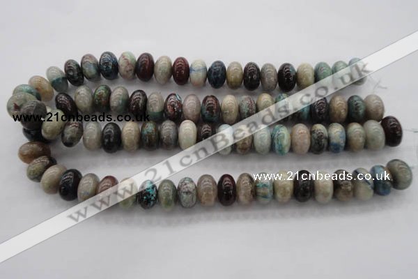 CCS28 15.5 inches 10*16mm rondelle natural chrysocolla gemstone beads