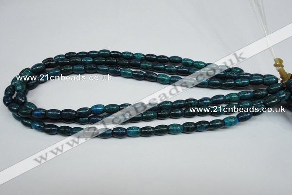 CCS412 15.5 inches 6*9mm rice dyed chrysocolla gemstone beads