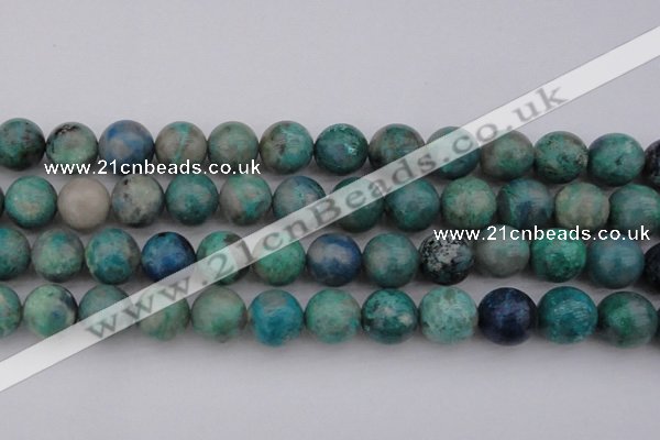 CCS515 15.5 inches 14mm round natural chrysocolla gemstone beads