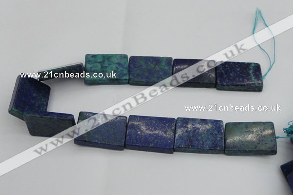 CCS528 15.5 inches 25*35mm rectangle Dyed Chrysocolla gemstone beads