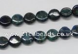 CCS62 16 inches 8mm flat round dyed chrysocolla gemstone beads