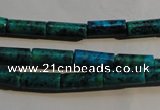 CCS624 15.5 inches 5*13mm tube dyed chrysocolla gemstone beads