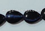 CCT1000 15 inches 13*18mm flat teardrop cats eye beads wholesale