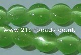 CCT496 15 inches 8mm flat round cats eye beads wholesale