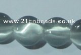CCT511 15 inches 10mm flat round cats eye beads wholesale