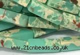 CCU1177 15 inches 4*13mm cuboid imitation sea sediment jasper beads