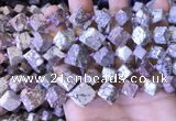 CCU403 15.5 inches 8*10mm - 14*16mm cube osmanthus stone beads