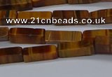 CCU719 15.5 inches 4*13mm cuboid yellow tiger eye beads wholesale