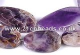 CDA03 twisted oval dogtooth amethyst quartz beads Wholesale