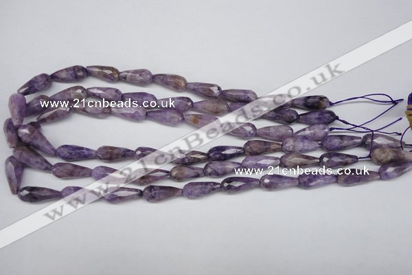 CDA340 15.5 inches 8*20mm faceted teardrop dyed dogtooth amethyst beads