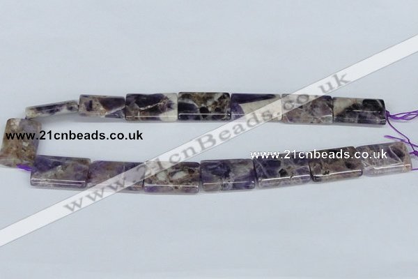 CDA87 15.5 inches 18*25mm flat column dogtooth amethyst beads