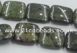 CDB221 15.5 inches 20*20mm square natural dragon blood jasper beads