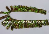 CDE1010 Top drilled 9*15mm - 10*45mm sticks sea sediment jasper beads