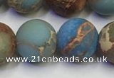 CDE1034 15.5 inches 12mm round matte sea sediment jasper beads