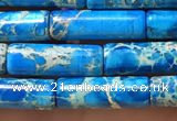 CDE1104 15.5 inches 4*13mm tube sea sediment jasper beads