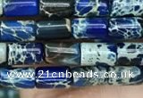 CDE1302 15.5 inches 4*6mm tube sea sediment jasper beads