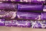 CDE1472 15.5 inches 4*13mm tube sea sediment jasper beads
