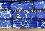 CDE1491 15.5 inches 4*13mm cuboid synthetic sea sediment jasper beads