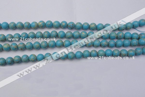 CDE2058 15.5 inches 10mm round dyed sea sediment jasper beads