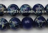 CDE2093 15.5 inches 14mm round dyed sea sediment jasper beads