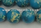 CDE2238 15.5 inches 18mm round dyed sea sediment jasper beads