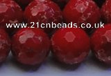 CDE2517 15.5 inches 20mm faceted round dyed sea sediment jasper beads