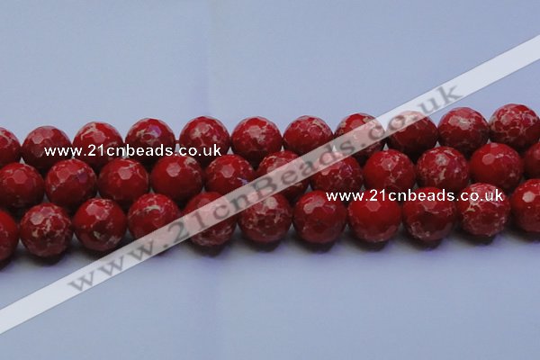 CDE2518 15.5 inches 22mm faceted round dyed sea sediment jasper beads