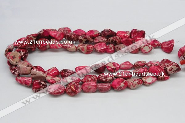 CDE26 15.5 inches 10*20mm nuggets dyed sea sediment jasper beads