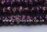 CDE2634 15.5 inches 8*12mm rondelle dyed sea sediment jasper beads