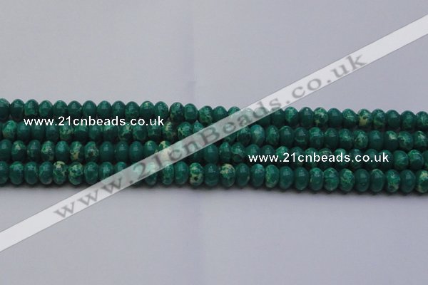 CDE2676 15.5 inches 12*16mm rondelle dyed sea sediment jasper beads