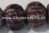 CDE702 15.5 inches 26*32mm pumpkin dyed sea sediment jasper beads