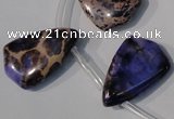 CDE724 Top-drilled 16*24mm flat teardrop dyed sea sediment jasper beads