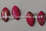 CDE797 Top-drilled 10*18mm marquise dyed sea sediment jasper beads