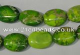 CDE940 15.5 inches 12*16mm oval dyed sea sediment jasper beads