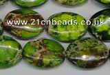 CDI118 15.5 inches 15*20mm oval dyed imperial jasper beads