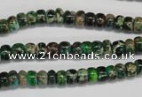 CDI159 15.5 inches 4*6mm rondelle dyed imperial jasper beads