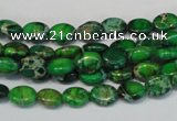 CDI178 15.5 inches 6*8mm oval dyed imperial jasper beads