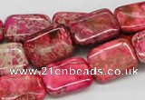 CDI21 16 inches 13*18mm rectangle dyed imperial jasper beads