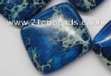 CDI340 15.5 inches 35*35mm diamond dyed imperial jasper beads
