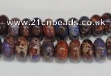 CDI371 15.5 inches 6*10mm rondelle dyed imperial jasper beads