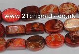 CDI528 15.5 inches 10*14mm oval dyed imperial jasper beads