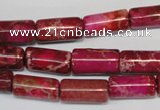 CDI594 15.5 inches 8*16mm tube dyed imperial jasper beads