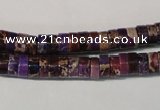 CDI704 15.5 inches 3*6mm heishi dyed imperial jasper beads