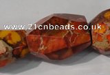 CDI748 15.5 inches 18*25mm faceted nuggets dyed imperial jasper beads
